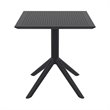 Compamia Sky 27 inch Square Dining Table in Black Finish