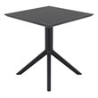 Compamia Sky 27 inch Square Dining Table in Black Finish