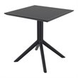 Compamia Sky 27 inch Square Dining Table in Black Finish