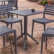 Sky 24 inch Square Folding Table in Dark Gray finish
