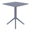 Sky 24 inch Square Folding Table in Dark Gray finish