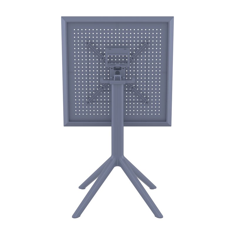 Sky 24 inch Square Folding Table in Dark Gray finish
