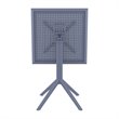 Sky 24 inch Square Folding Table in Dark Gray finish
