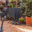 Sky 24 inch Square Folding Table in Dark Gray finish