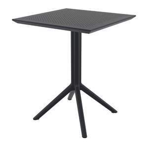Sky 24 inch Square Folding Table in Black finish