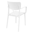 Compamia Lisa Outdoor Dining Arm Chair in White Finish
