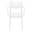 Compamia Lisa Outdoor Dining Arm Chair in White Finish
