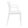 Compamia Lisa Outdoor Dining Arm Chair in White Finish
