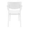 Compamia Lisa Outdoor Dining Arm Chair in White Finish