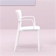 Compamia Lisa Outdoor Dining Arm Chair in White Finish