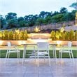 Compamia Lisa Outdoor Dining Arm Chair in White Finish
