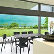 Compamia Lisa Outdoor Dining Arm Chair in Black Finish