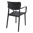Compamia Lisa Outdoor Dining Arm Chair in Black Finish