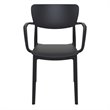 Compamia Lisa Outdoor Dining Arm Chair in Black Finish