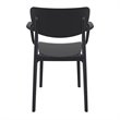 Compamia Lisa Outdoor Dining Arm Chair in Black Finish