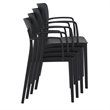 Compamia Lisa Outdoor Dining Arm Chair in Black Finish