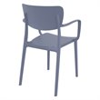 Compamia Lisa Dining Arm Chair in Dark Gray Finish