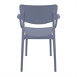 Compamia Lisa Dining Arm Chair in Dark Gray Finish
