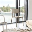 Compamia Lisa Outdoor Dining Arm Chair in Taupe Finish