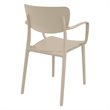 Compamia Lisa Outdoor Dining Arm Chair in Taupe Finish