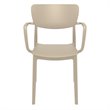 Compamia Lisa Outdoor Dining Arm Chair in Taupe Finish