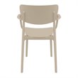 Compamia Lisa Outdoor Dining Arm Chair in Taupe Finish