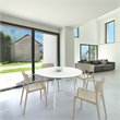 Compamia Lisa Outdoor Dining Arm Chair in Taupe Finish