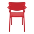 Compamia Lisa Outdoor Dining Arm Chair  in Red