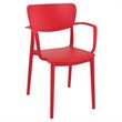 Compamia Lisa Outdoor Dining Arm Chair  in Red