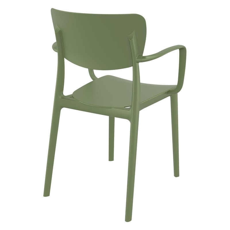 Compamia Lisa Dining Arm Chair in Olive Green finish