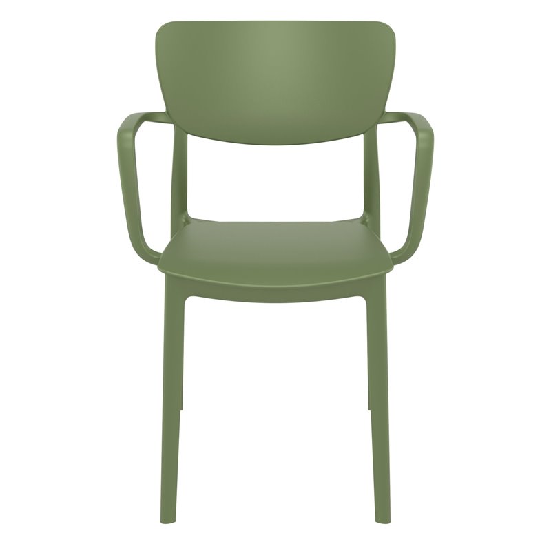 Compamia Lisa Dining Arm Chair in Olive Green finish