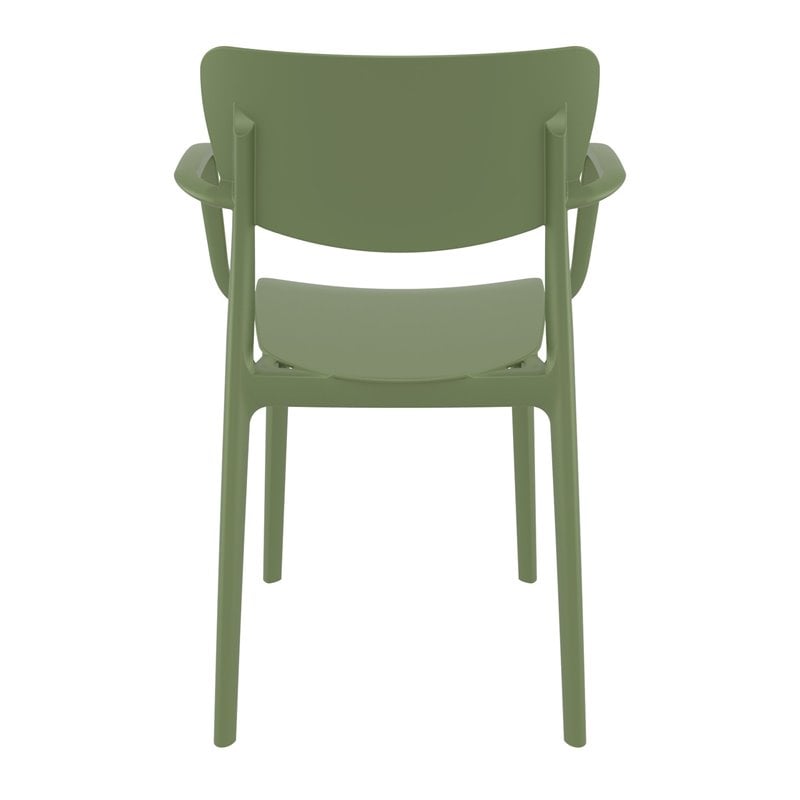 Compamia Lisa Dining Arm Chair in Olive Green finish
