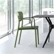 Compamia Lisa Dining Arm Chair in Olive Green finish