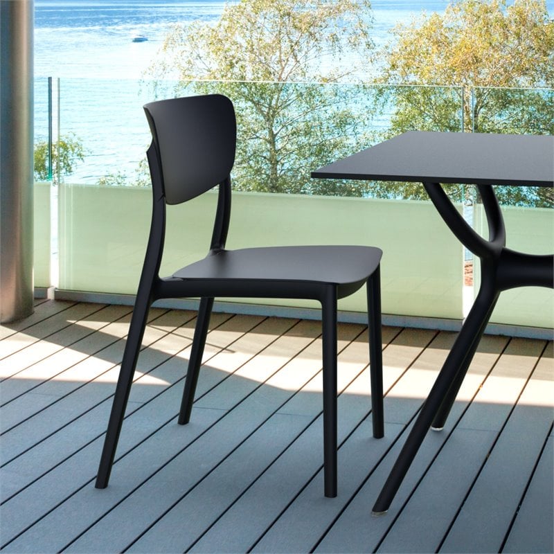 Compamia Monna Outdoor Dining Chair in Black