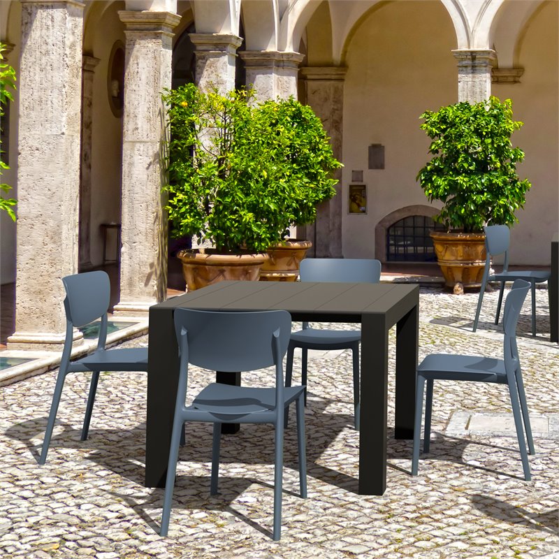 Compamia Monna Outdoor Dining Chair in Dark Gray