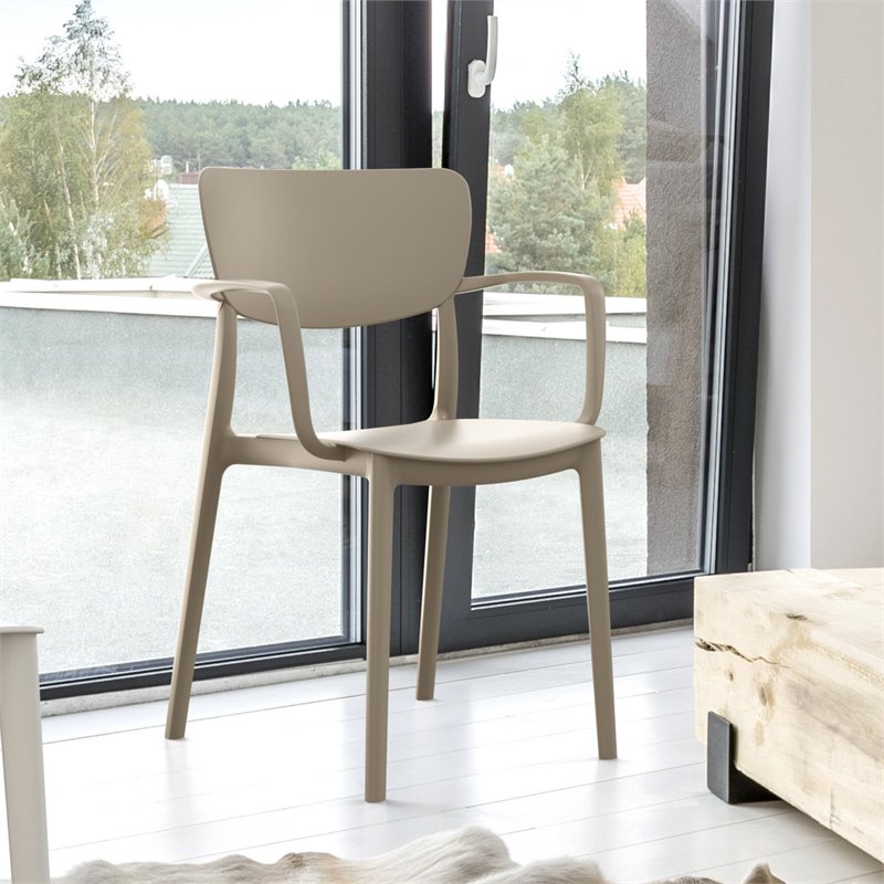 Compamia Monna Outdoor Dining Chair in Taupe