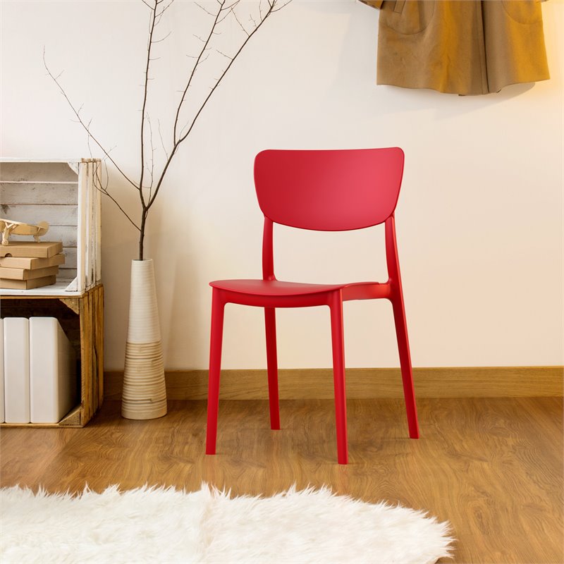 Compamia Monna Outdoor Dining Chair in Red