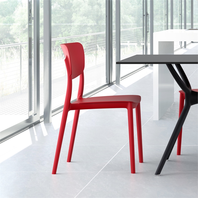 Compamia Monna Outdoor Dining Chair in Red