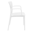 Compamia Loft Indoor and Outdoor Dining Arm Chair in White