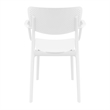Compamia Loft Indoor and Outdoor Dining Arm Chair in White