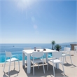 Compamia Loft Indoor and Outdoor Dining Arm Chair in White