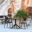Compamia Loft Indoor and Outdoor Dining Arm Chair in Black