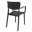 Compamia Loft Indoor and Outdoor Dining Arm Chair in Black
