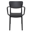 Compamia Loft Indoor and Outdoor Dining Arm Chair in Black