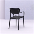 Compamia Loft Indoor and Outdoor Dining Arm Chair in Black