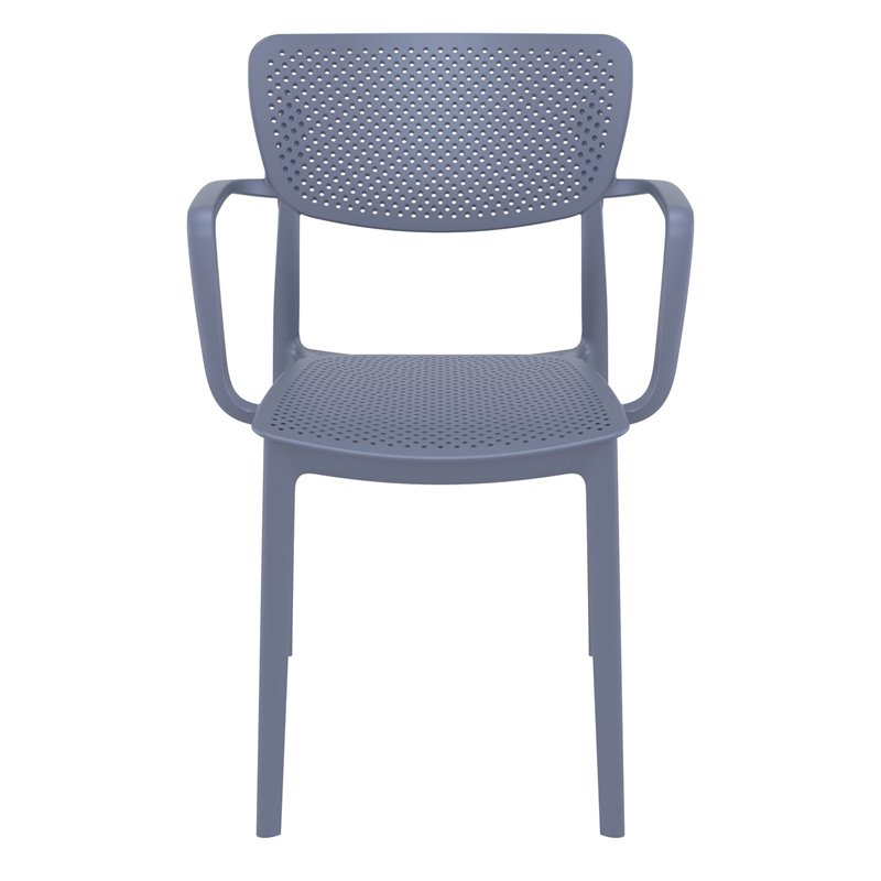 Compamia Loft Dining Arm Chair in Dark Gray