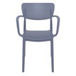 Compamia Loft Dining Arm Chair in Dark Gray