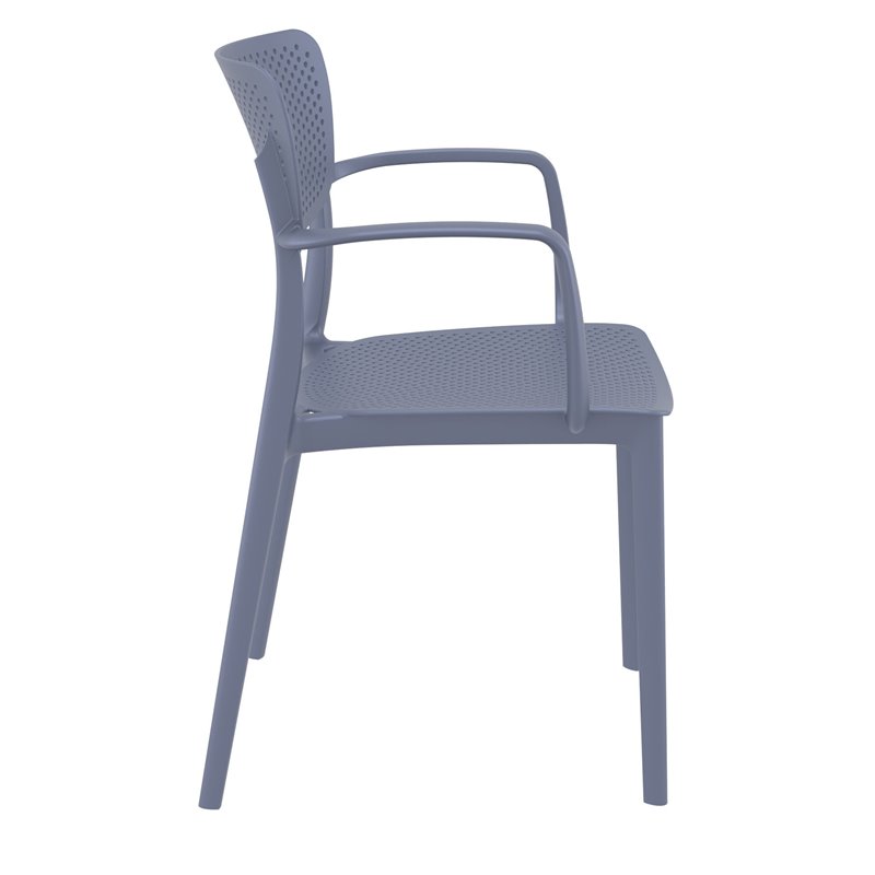 Compamia Loft Dining Arm Chair in Dark Gray
