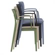 Compamia Loft Dining Arm Chair in Dark Gray