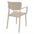 Compamia Loft Indoor Outdoor Dining Arm Chair in Taupe